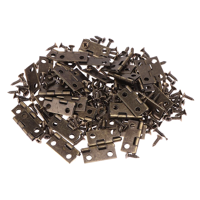50pcs/box Hinges + 200 Screws  - Furniture Hardware Black ulasan dan harga