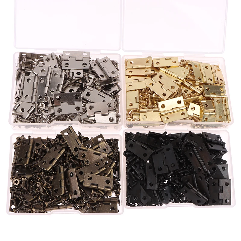 50pcs/box Hinges + 200 Screws  - Furniture Hardware Black ulasan dan harga